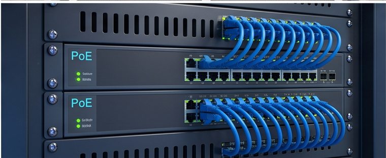 PoE network switches and racks for Bangalore camera systems