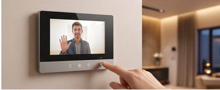 Video door phone intercom installed in a Bangalore home